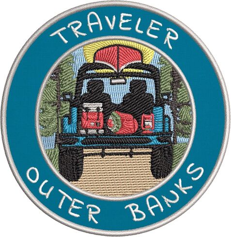 Traveler! Outer Banks Embroidered Premium Patch DIY Iron-on or Sew-on Decorative Badge Emblem Vacation Souvenir Travel Gear Clothes Appliques Wildlife Explore Nature in Saudi Arabia
