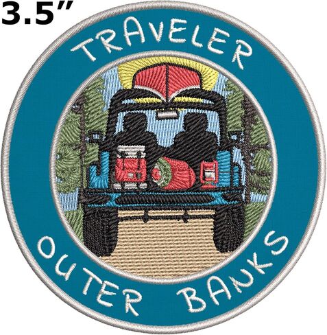 Traveler! Outer Banks Embroidered Premium Patch DIY Iron-on or Sew-on Decorative Badge Emblem Vacation Souvenir Travel Gear Clothes Appliques Wildlife Explore Nature in Saudi Arabia