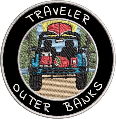 Traveler! Outer Banks Embroidered Premium Patch DIY Iron-on or Sew-on Decorative Badge Emblem Vacation Souvenir Travel Gear Clothes Appliques Wildlife Explore Nature in Saudi Arabia