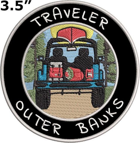 Traveler! Outer Banks Embroidered Premium Patch DIY Iron-on or Sew-on Decorative Badge Emblem Vacation Souvenir Travel Gear Clothes Appliques Wildlife Explore Nature in Saudi Arabia