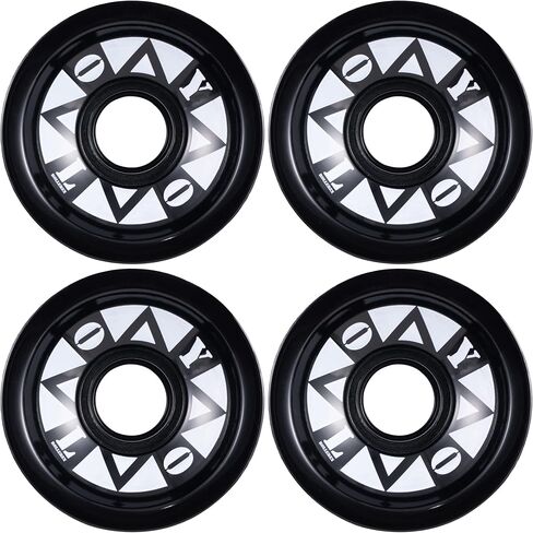 YOLO Longboard Wheels (70 mm) (76A) (4-Pack with Bearings, Spacers and Washers) in Saudi Arabia