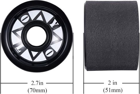 YOLO Longboard Wheels (70 mm) (76A) (4-Pack with Bearings, Spacers and Washers) in Saudi Arabia