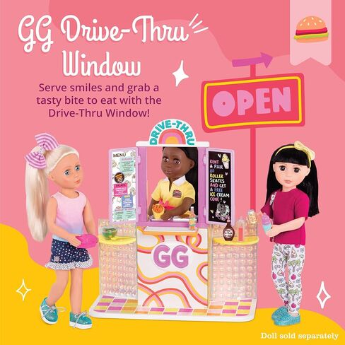 Glitter Girls – Shop Terrace Playset With 60+ Pieces – Patio Furniture Set – Table & Chairs For GG Sweet Shop – Play Food & Cash Register – 3 Years + – GG Sweet Shop Terrace Set in Kuwait