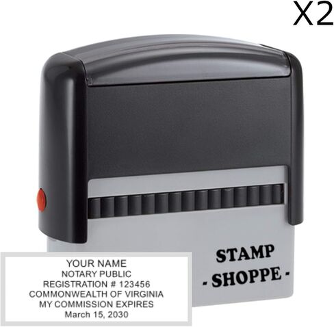 Virginia Notary Grey Stamp Self Inking | Printy 4913, 2.3x0.81 Inch Rectangular Prints | Virginia (Stamp) in Saudi Arabia
