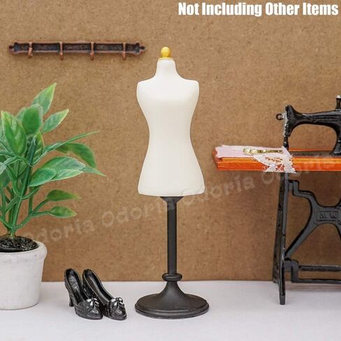 Odoria 1/24 Miniature Dress Form Mannequin Dollhouse Decoration Accessories, White in Saudi Arabia