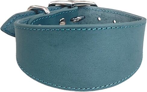 Wide Padded Dogs Collar Genuine Leathers Puppy Collars for Lurchers Italian Greyhounds Comfortable Pet Dogs Accessories in Saudi Arabia
