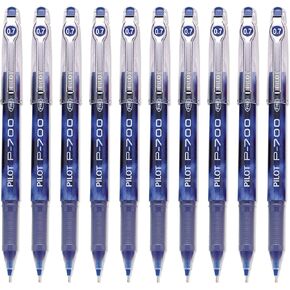 Pilot P-700 Rollerball Stick Gel Pen, Blue Ink, Fine Point 10-PACK(38611)
