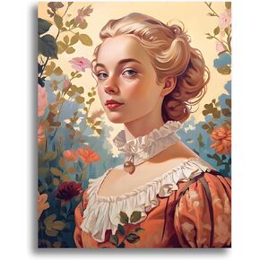 Oiuyamn Paint by Number for Adults, DIY Oil Painting Kits, Easy Paint by Numbers Canvas for Beginners, Perfect for Gifts and Home Decor (16" x 20")