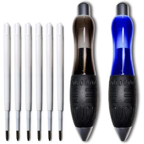 𝟯 𝗼𝘇 الدهون 𝐇𝐞𝐚𝐯𝐲 𝐖𝐞𝐢𝐠𝐡𝐭𝐞𝐝 الأقلام لتهاب التهاب المفاصل باركنسون الهزات الرسغيية قبضة واسعة ، برميل سميك ، سهلة الاحتفاظ باللون الأزرق الأسود (2 أقلام + 3 عوائد أسود 3 أزرق) in Kuwait