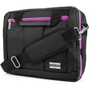 Pruple 2-in-1 10 11.6 12 inch Laptop Messenger Backpack Bag Compatible with Inspiron 11, Dell ChromeBook, Latitude 11 12, XPS 12