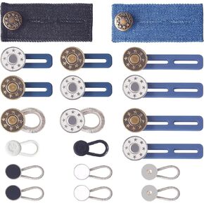 Button Extenders for Jeans - Women Men Pants Waist Extenders,Comfy Invisible Collar Neck Extenders, No-Sew Extend Buttons for Women and Men's Pants Jeans Skirts(20 Pcs)