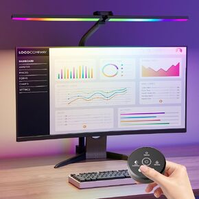 LED Desk Lamp for Home Office,Dual Head Architect Lamp with Adjustable Gooseneck Clamp,Eye Care Dimmable Color Brightness Led Desk Lamps with Remote Control for Working Reading Study