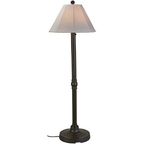 Patio Living Concepts 56097 Malibu Outdoor Floor Lamp with Resin Body and Natural Canvas Sunbrella Shade Cover in Saudi Arabia