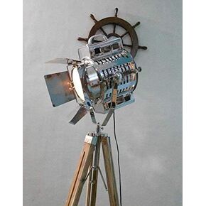 Thor Nautical 1950's Hollywood Studio Vintage Design Industrial Tripod Floor Lamp Rustic Vintage Home Decor Gifts