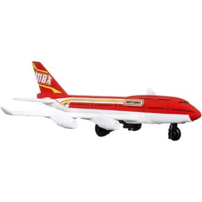 Matchbox Collectible Die-Cast Metal Sky Busters Inspired by Boeing 747-400 Airplane - HVM44 ~ White and Red Passenger Jet Plane ~ Includes Playmat