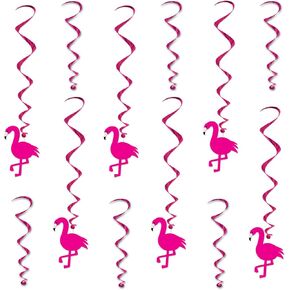 Beistle Pink Flamingo Hanging Swirls (12 Pcs) - 1 Pack