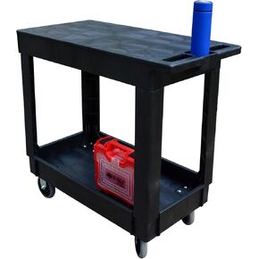 Utility Cart, Service Cart, 500 lb. Load Cap. (Green, Tray top)