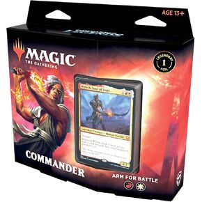 Magic: The Gathering Commander Legends – Arm for Battle | 100 Card Ready-to-Play Deck | 1 Foil Commander | Red-White, C78590000