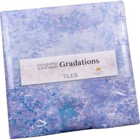Linda Ludovico Stonehenge Gradations II Twilight Tiles 42 10-inch Squares Layer Cake Northcott, Assorted, TGRAD42-47