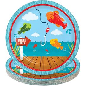 HOME & HOOPLA Retro Party Supplies - Roller Skate Shaped Paper Dessert Plates for 16 Guests