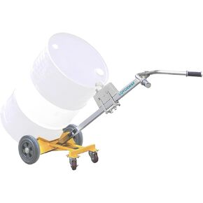 55 Gallon Drum Dolly, Drum Cart, Barrel Dolly Cart with Wheels, Steel Frame Hand Truck, 1,000 lb. Load Capacity (10 inch Rubber Wheels)