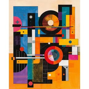 ZUVRDIAI Color Notes Paint by Numbers Kit for Adults, Modern Aesthetic Paint by Number on Canvas, Abstract Art Digital Oil Painting Kits Suitable for Home Wall Decoration Gift 16x20Inch