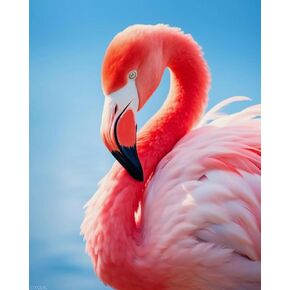 XTXGERL Flamingo Paint by Numbers Kit Paint by Numbers DIY Acrylic Drawing Paintworks Artwork Adults Beginners 16x20inch