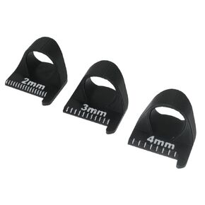 Maxmoral 3PCS Plastic Sewing Finger Ruler Sewing Template Mini Sewing Gauge 3D Printing DIY Sewing Quilting Tool for DIY Sewing Guide Tool Quilting Aid 2mm 3mm 4mm Black