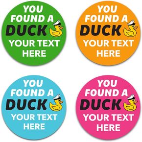 Personalized Stickers for Rubber Ducks - Labels for Ducking, Cruise Ships and Offroad Vehicle Rubber Ducks (40 Stickers)