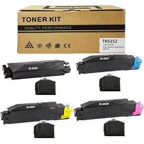 TK-5152 Toner Cartridge 4 Pack Multipack Replacement for kyocera ECOSYS M6535cidn M6035cidn P6035cdn TK-5152 Black Cyan Magenta Yellow TK5152K TK5152C TK5152M TK5152Y