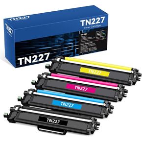 TN227 TN-227 Toner Cartridges 4Pack HL-L3210CW HL-L3270CDW HL-L3230CDW Compatible for Brother TN227 Toner Cartridges Combo Pack Compatible for HL-L3290CDW MFC-L3710CW MFC-L3770CDW HL-L3230CDN Printer