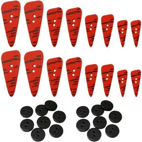 200 Pcs Wooden Carrot Buttons Small Round Black Buttons Snowman Eyes Nose Buttons Cute Sewing Buttons Mixed Craft Buttons Christmas Ornament Decoration Buttons Clothes Buttons Replacement