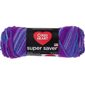 Red Heart Super Saver Yarn 3931 Grape Fizz (m)