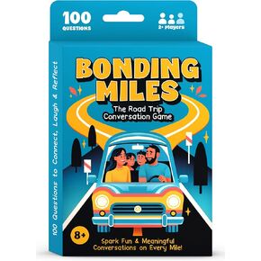 WELL BALANCED Bonding Miles – Road Trip Conversation Card Game for Kids, Teens & Adults, Car Game, Travel Essentials