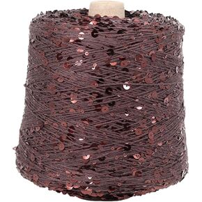 ECYC Ltd 153 Yards Cotton Sequin Yarn, Sparkle Sequin Thread for Knitting & Crocheting, DIY Craft Projects