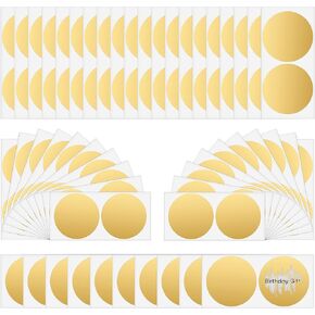 Scratch Off Sticker Labels, 100 Pcs Round Self Adhesive Scratch Off Cards 2 Inches Gold Scratch Off Stickers for DIY Reward Raffle Card Creating
