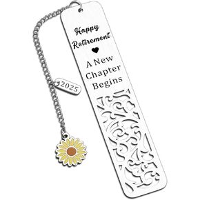 Retirement Gifts for Women Woman Men - Teacher Retirement Gifts, Going Away Farewell Leaving Gift for Coworker Employee Nurse Friends, Enjoy the Next Chapter Bookmark for Book Lover Birthday Christmas