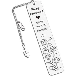 2025 Retirement Gifts for Women Men, Happy Retirement Bookmarks Funny Retiring Gifts for Friends Female Male Leaving Going Away Farewell Gifts for Coworker Work Besties Teacher Retirement Gifts Ideas