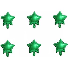 5 Inch Green Star Shape Small Mylar Balloons Mini Foil Balloon for Birthday Baby Shower Christmas Party Decoration (Green Star, 50pcs)