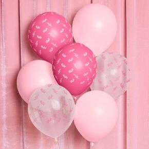 xo, Fetti Pink Romantic Latex Balloons - 24 pk, 12" | Bachelorette Decorations, Coquette Birthday Party, Floral Decor, Girl Baby Shower Supplies