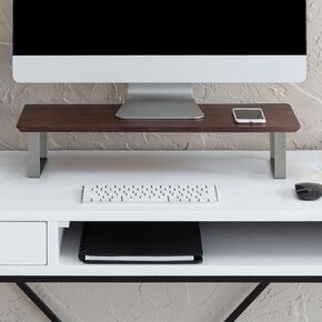Anji Mountain Monitor Stand - Desktop Organizer & Laptop Riser, Ergonomic Monitor Riser, Space-Saving Monitor Stand for Desk, Durable Construction, Easy Assembly, Ideal for Home & Office,Natural