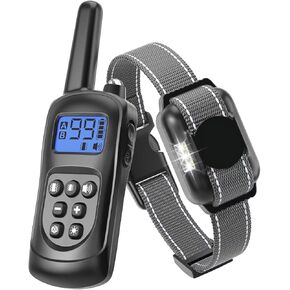 No Shock Dog Training Collar, 2025 Vibrating Dog Collar with Remote 2000ft, Beep and Vibration Collor for Dogs 10-120lbs, Rechargeable/Security Lock & Humane to Stop Bad Behaviors,Blue