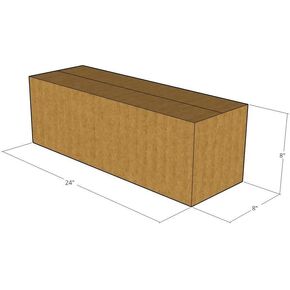 24" x 8" x 8" Corrugated Boxes 32 ECT (Pack of 5-24x8x8) | Quality Moving Boxes. Great for Shipping Boxes for Business, Office or Home.