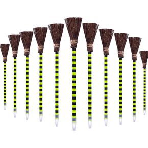 12 Pcs Witch Party Favors Green Witch Broom Ballpoints Pens For Girls And Kids Pink And Green Birthday Party Favors Decorations Gifts
