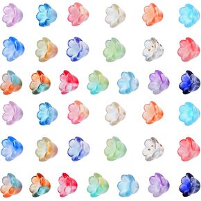 150Pcs Trumpet Flower Shaped Beads Czech Glass Lily Flower Beads for Jewelry Making, Mixed Bell Floral Bead with Hole for DIY Bracelets Necklaces Earrings Making Craftings Beading Projects