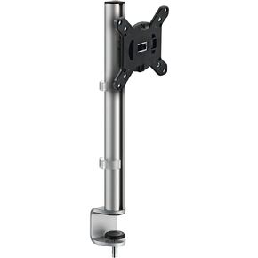 My One c Monitor Mount w/Desk Clamp Base, Adjustable for Ergonomic Viewing, Easy Installation, Ideal for Home Offices, Silver