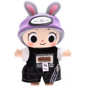 17cm Fashion Doll Clothing Set for Iabub(NO Included Doll), 3-Piece Outfit (Headband + Jacket + Pants) - Cute Accessories for 6.7-Inch Dolls