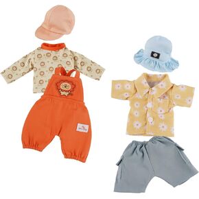 BABESIDE 6 Pcs Baby Doll Clothes for 12-16 Inch Dolls, Cute Casual Outfit Sets with Hat, Shirt, Pants, Overalls – Washable Baby Doll Clothing & Accessories for Girls and Boys