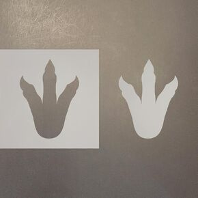 Dinosaur Footprint 1 Reusable Mylar Stencil - Art Craft Supplies New Sizes (4")