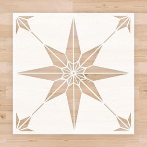 Reusable Tile Stencil 12 x 12 Inch Template for Painting Floor Cement Wall Furniture Wood DIY Home Décor Art Craft